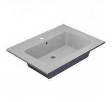 Раковина для ванной полувстраиваемая Uperwood Parma Quartz (65 см, белая матовая, жасмин)