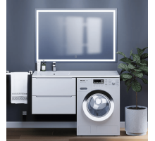 Тумба под стиральную машину Uperwood Tanos (60 см, подвесная, белая)