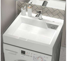 Раковина над стиральной машиной Uperwood Vission 60х55 см, белая глянцевая