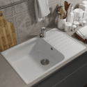 Кухонная мойка из искусственного камня Uperwood UPD-400 (прямоугольная, цвет туман)
