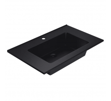 Раковина для ванной полувстраиваемая Uperwood Parma Quartz (75 см, черная матовая, космос)