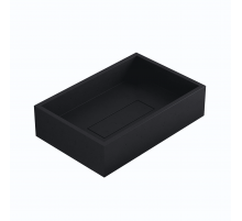 Раковина для ванной комнаты накладная Uperwood Angkor (60x40 см, прямоугольная, черный)