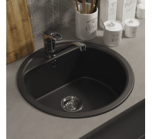 Кухонная мойка из искусственного камня Uperwood UPD-101 (круглая, цвет уголь)