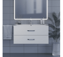 Тумба под раковину для ванной комнаты Uperwood Foster (100 см, подвесная, белая)