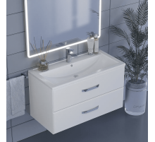 Тумба с раковиной для ванной Uperwood Foster (90 см, подвесная, белая)