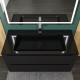 Раковина для ванной полувстраиваемая Uperwood Infinity 100х45х15,3 см, черная глянцевая