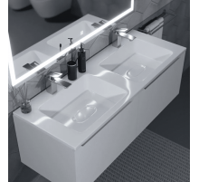 Раковина для ванной полувстраиваемая Uperwood Modul (120 см, двойная, прямоугольная)