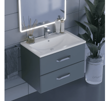 Тумба с раковиной для ванной Uperwood Foster (70 см, подвесная, серый графит)