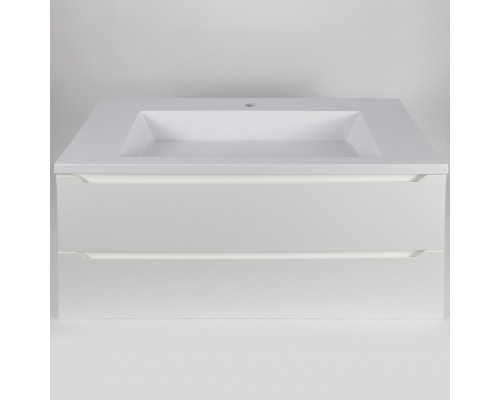 Раковина для ванной полувстраиваемая Uperwood Infinity 100х45х15,3 см, белая глянцевая