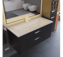 Тумба под раковину для ванной Uperwood Modul (100 см, подвесная, матовая, черная)