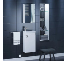 Тумба с раковиной для ванной Uperwood Vizo (40 см, подвесная, белый глянец)