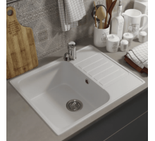 Кухонная мойка из искусственного камня Uperwood UPD-202 (прямоугольная, цвет туман)