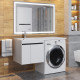 Тумба под стиральную машину Uperwood Magenta (60 см, подвесная, белая/графит, с дверцами)