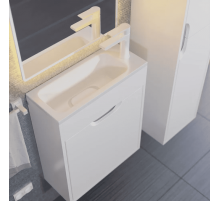 Тумба под раковину для ванной Uperwood Modul (50 см, подвесная, матовая, белая)