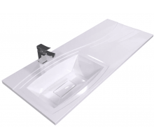 Раковина для ванной над стиральной машиной Uperwood Bon (120 см, левая, с кронштейнами)