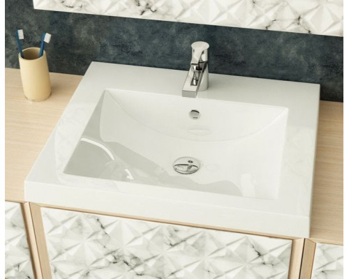 Раковина для ванной полувстраиваемая Uperwood Eva 75 см, белая