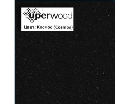 Раковина накладная кварцевая Uperwood Tanos Quartz 55х40х10 см, овальная, черная матовая, космос
