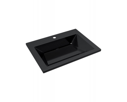 Раковина для ванной Uperwood Olivia 60 см, черная глянцевая