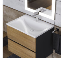 Раковина для ванной полувстраиваемая Uperwood Self 60 см, белая глянцевая