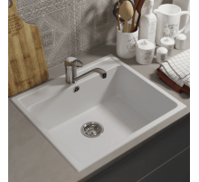 Кухонная мойка из искусственного камня Uperwood UPD-104 (прямоугольная, цвет туман)