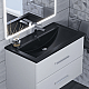 Купить Раковина кварцевая для ванной Uperwood Foster Quartz (80 см, черная матовая, уголь) в магазине сантехники Santeh-Crystal.ru