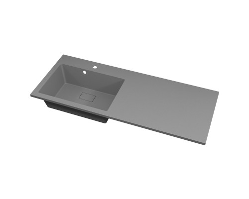 Раковина над стиральной машиной Uperwood Cosmos 120 см, левая, серый шелк