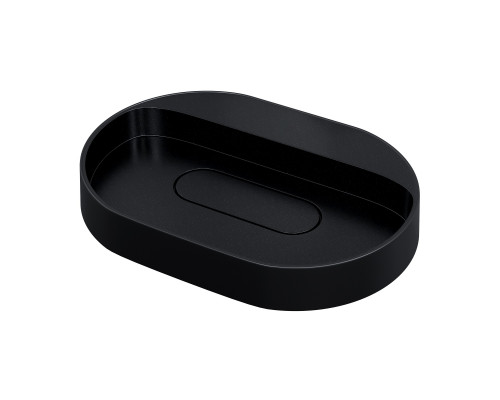 Раковина накладная кварцевая Uperwood Tanos Quartz 55 см, овальная, без отверстия для смесителя, космос