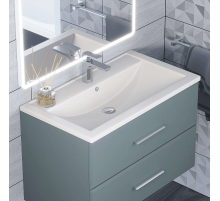 Раковина кварцевая для ванной Uperwood Foster Quartz (80 см, белая матовая, жасмин)