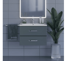 Тумба под раковину для ванной комнаты Uperwood Foster (70 см, подвесная, серый графит)