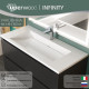 Раковина для ванной полувстраиваемая Uperwood Infinity 100х45х15,3 см, белая глянцевая