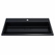 Раковина для ванной полувстраиваемая Uperwood Barsa, 90 см, черная глянцевая