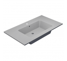 Раковина для ванной полувстраиваемая Uperwood Parma Quartz (85 см, белая матовая, жасмин)