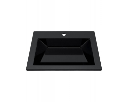 Раковина для ванной Uperwood Olivia 60 см, черная глянцевая