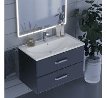 Тумба с раковиной для ванной Uperwood Foster (80 см, подвесная, черная)