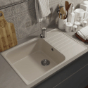 Кухонная мойка из искусственного камня Uperwood UPD-400 (прямоугольная, цвет лён)