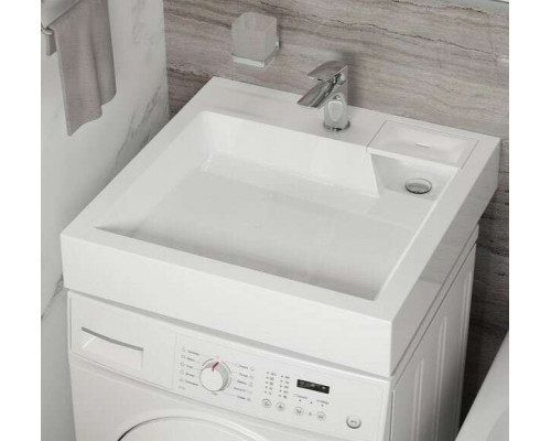 Раковина над стиральной машиной Uperwood Vission 60х60 см, белая глянцевая