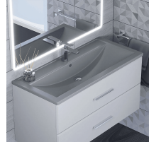 Раковина кварцевая для ванной Uperwood Foster Quartz (100 см, серая матовая, бетон)