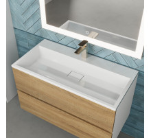 Раковина для ванной полувстраиваемая Uperwood Barsa 90 см, белая глянцевая