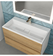 Раковина для ванной полувстраиваемая Uperwood Barsa 90 см, белая глянцевая