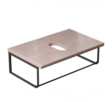 Столешница под раковину для ванной подвесная Uperwood Tanos (с кронштейнами, 70 см, светлое дерево)