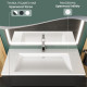 Раковина для ванной полувстраиваемая Uperwood Infinity 100х45х15,3 см, белая глянцевая