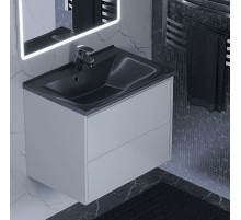 Раковина для ванной полувстраиваемая Uperwood Elen (65 см, с декоративной накладкой, черный металл)