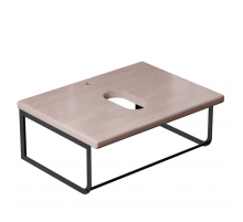 Столешница под раковину для ванной подвесная Uperwood Tanos (с кронштейнами, 60 см, светлое дерево)