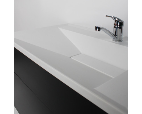 Раковина для ванной кварцевая Uperwood Lotus Quartz 80х50х13 см, белая матовая, жасмин