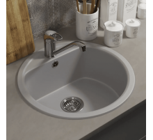 Кухонная мойка из искусственного камня Uperwood UPD-101 (круглая, цвет дым)