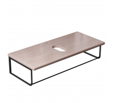 Столешница под раковину для ванной подвесная Uperwood Tanos (с кронштейнами, 100 см, светлое дерево)