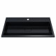 Раковина для ванной полувстраиваемая Uperwood Barsa, 80 см, черная глянцевая