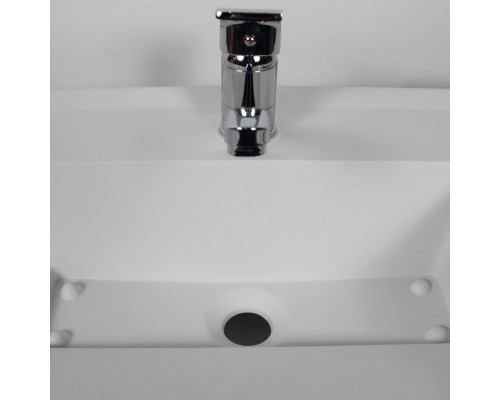 Раковина для ванной кварцевая Uperwood Lotus Quartz 80х50х13 см, белая матовая, жасмин