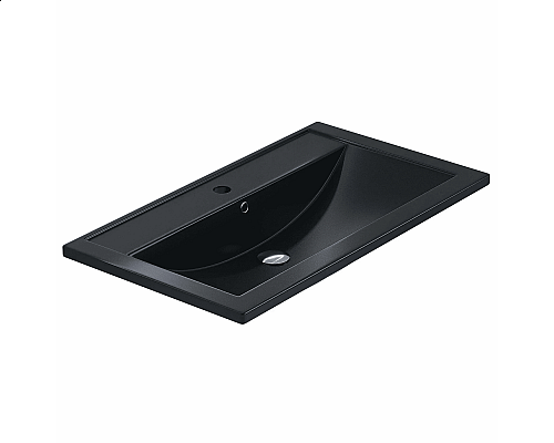 Santeh-Crystal.ru: Раковина кварцевая для ванной Uperwood Foster Quartz (80 см, черная матовая, уголь) Купить Раковина кварцевая для ванной Uperwood Foster Quartz (80 см, черная матовая, уголь) в магазине сантехники Santeh-Crystal.ru