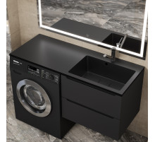 Раковина над стиральной машиной Uperwood Cosmos 120 см, правая, уголь